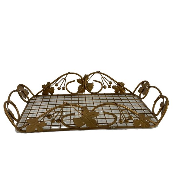 Metal Gold Colored Casserole Holder Carrier Basket - Picture 5 of 5